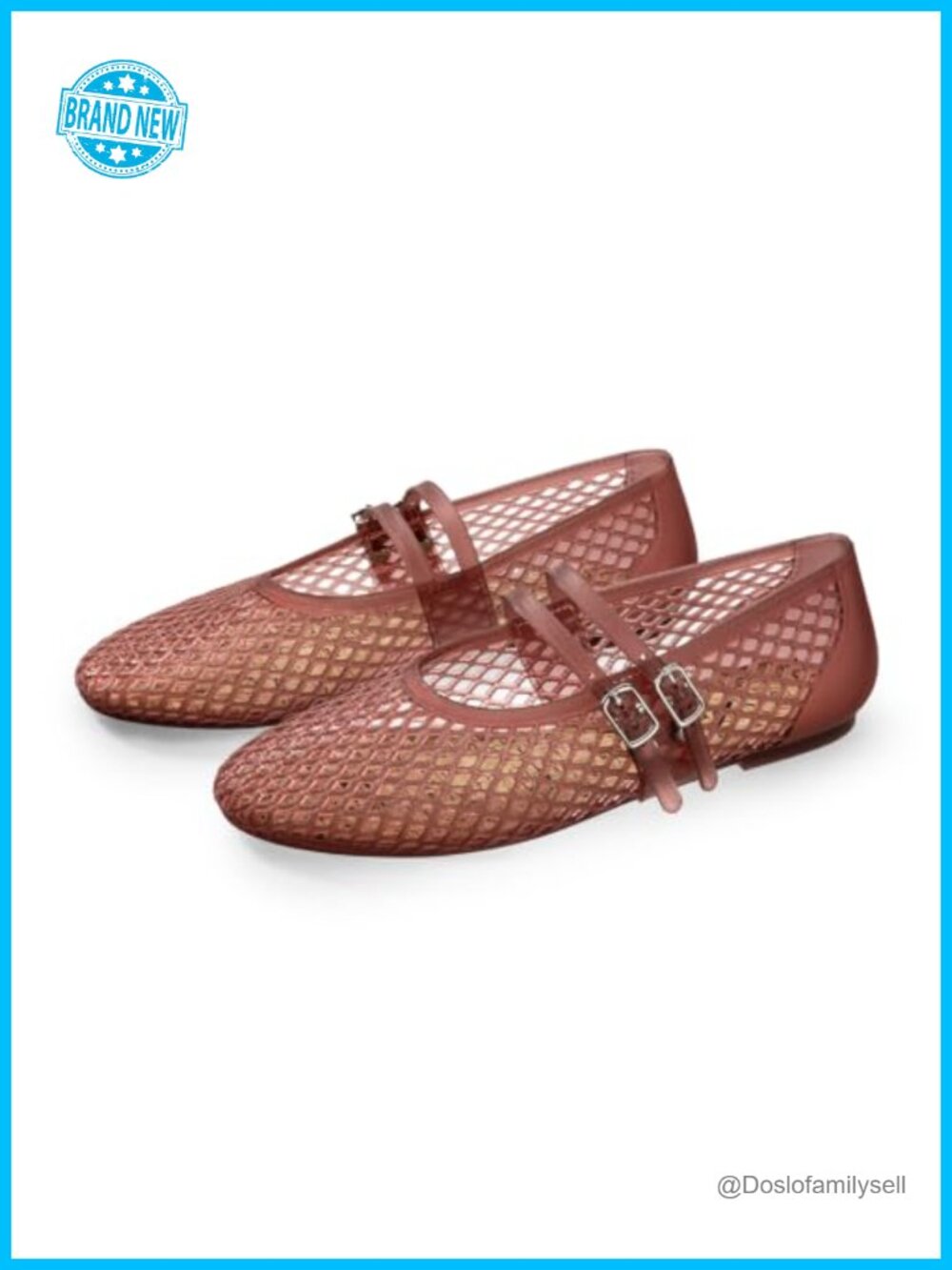 Women's Mesh Jelly Mary Jane Flats Lightweight PVC Beach Sandals